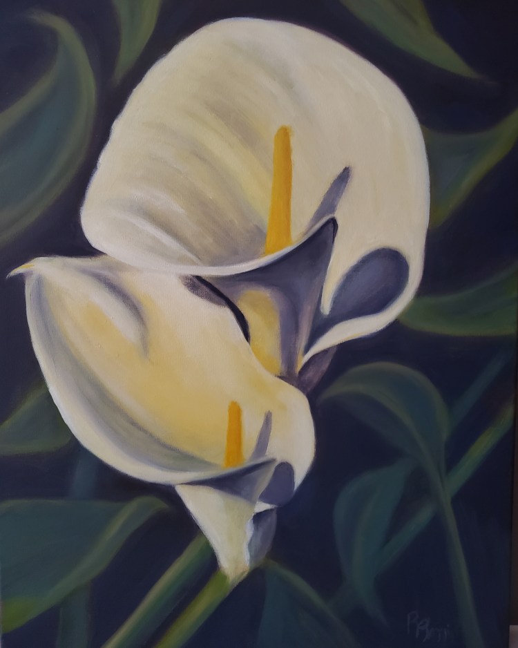 Calla Lilies in Blue